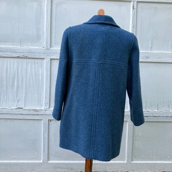 D'Allaird's Wool Blend Peacoat Vintage Light Blue Winter Coat 70s Made in Canada - Picture 4 of 9